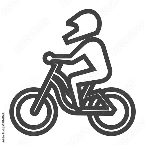Outline Icon - Mountain biker