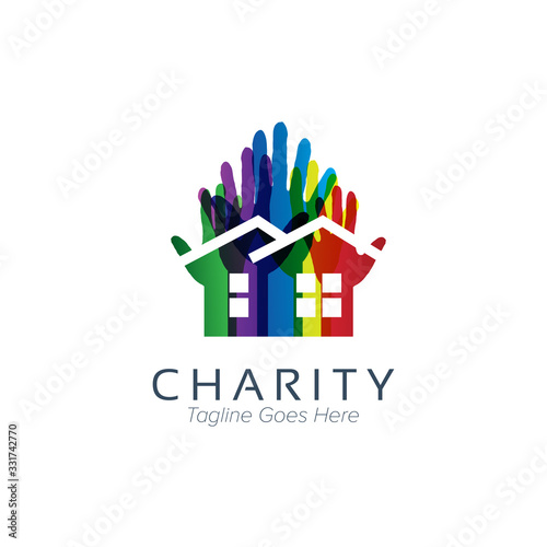 Charity House Logo Template for Charity or Philantropies