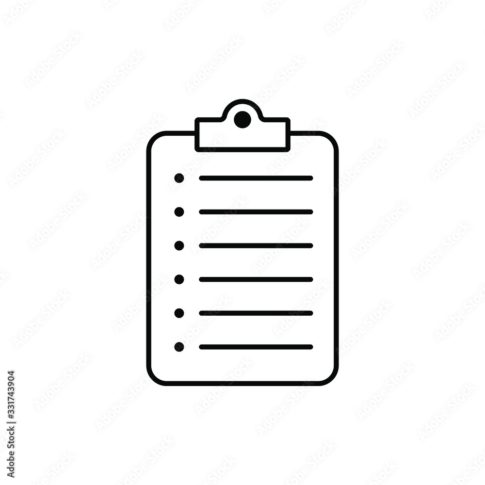 Clipboard line icon. Checklist sign symbol for web site and app design. Clipboard line icon. Checklist sign symbol for web site and app design.