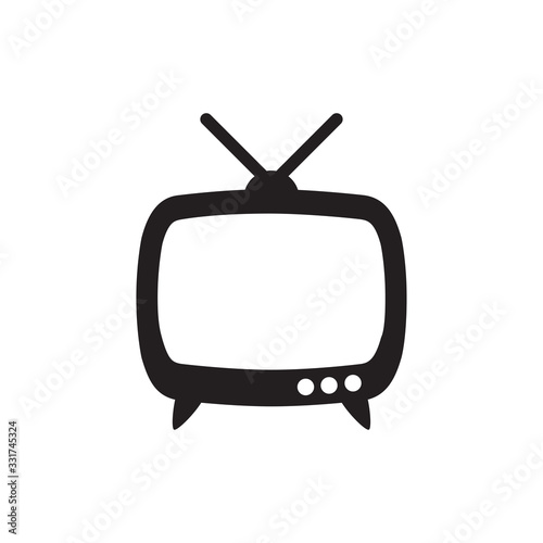 television icon, flat design tv icon