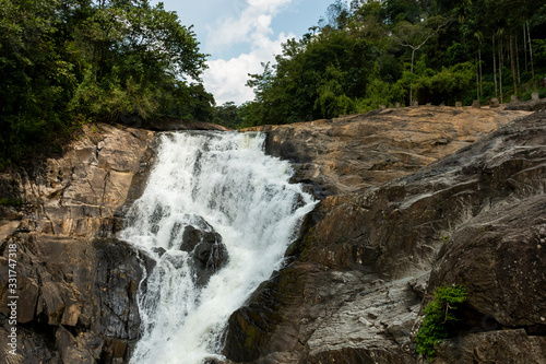 A beautiful falls called Meenmutty falls near Waynad  popular destination in Kerala