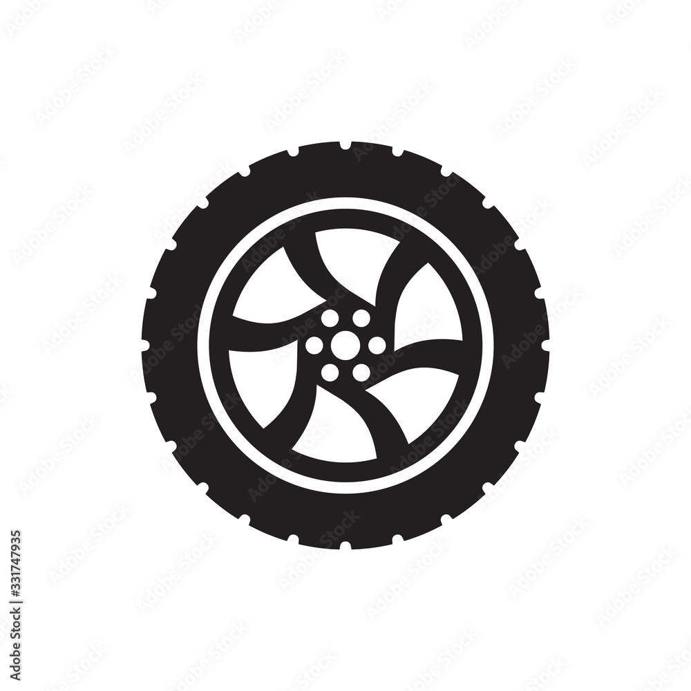 tire icon, wheel vector icon in trendy flat design tire icon, wheel vector icon in trendy flat design