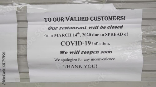 COVID-19 STORE FRONT SIGNAGE- 