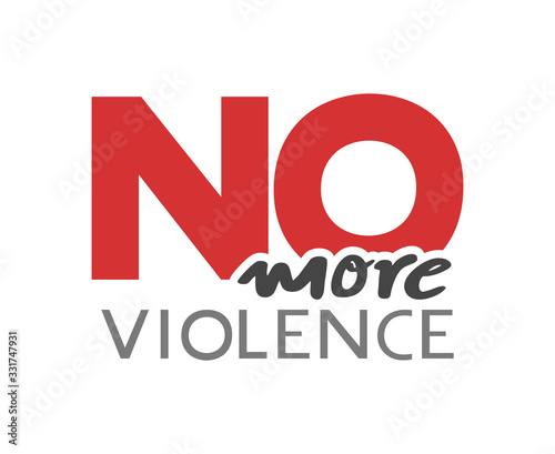 Design of no more violence message