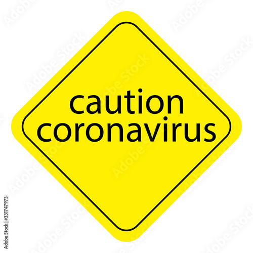attention sign plate. 