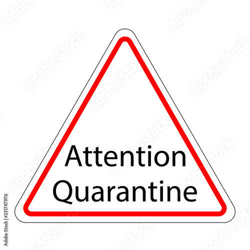 Warning sign on continent.