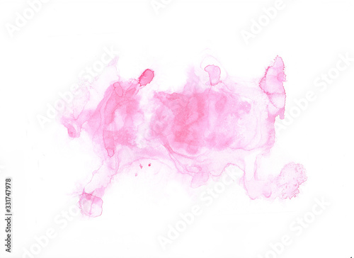 pink paint splash isolated on white background