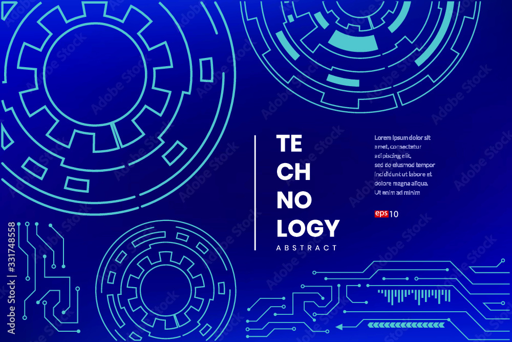 Obraz premium abstract technology background hud style