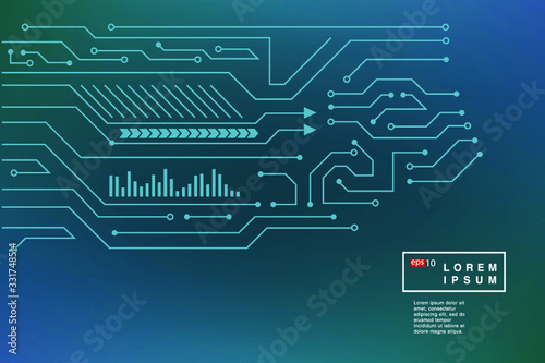 abstract technology background hud style