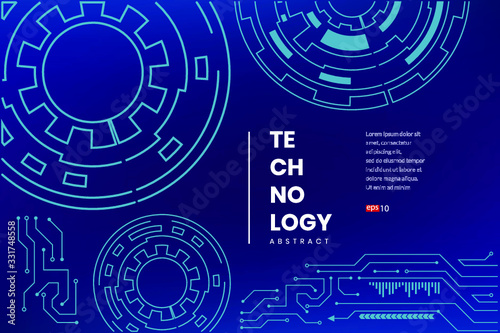 abstract technology background hud style