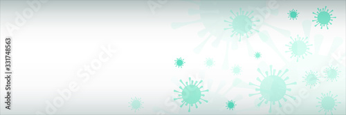 coronavirus abstract background. Medical Genetics Bacteriological Microorganism. Copy space