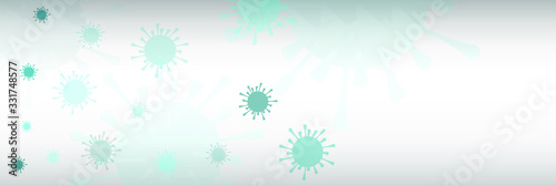 coronavirus abstract background. Medical Genetics Bacteriological Microorganism. Copy space