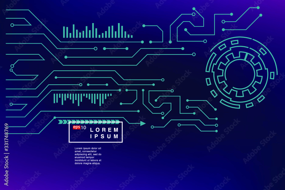 Obraz premium abstract technology background hud style