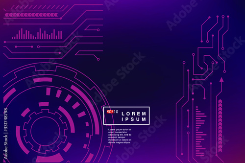 abstract technology background hud style