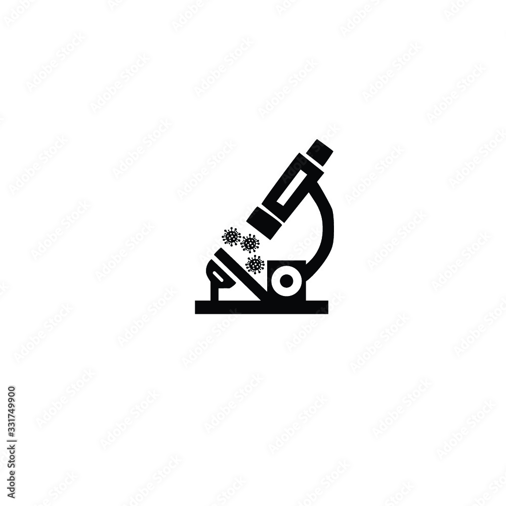 Coronavirus 2019-nCoV. microscope vector icon Coronavirus 2019-nCoV. microscope vector icon