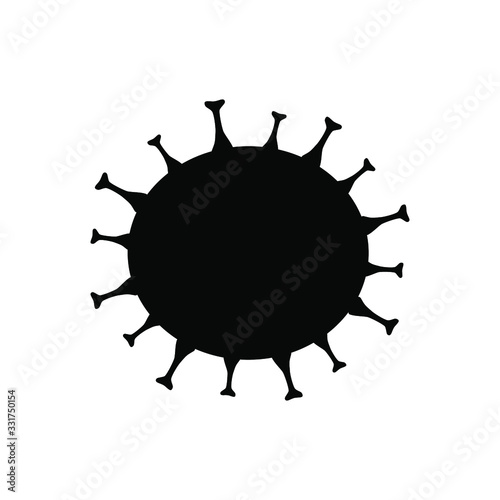 Coronavirus Bacteria Cell Icon, 2019-nCoV Novel Coronavirus Bacteria. Corona virus simple icon covid-19. Vector illustration image. isolated on white background.