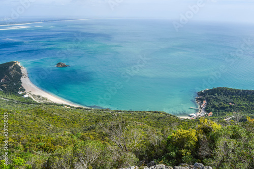 Serra da Arrábida, in Setúbal, Portugal - View of beautiful mountains and the sea