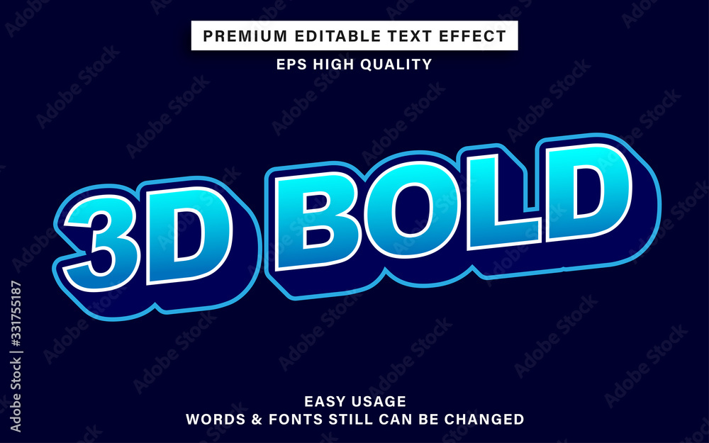 3d bold text effect