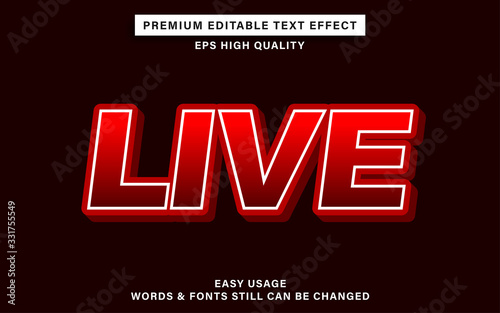 live text effect