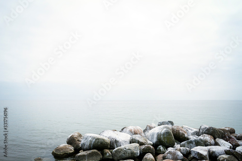 Sea with stones