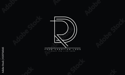DR RD abstract vector logo monogram template