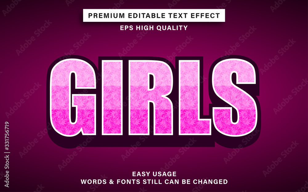 girls text effect girls text effect