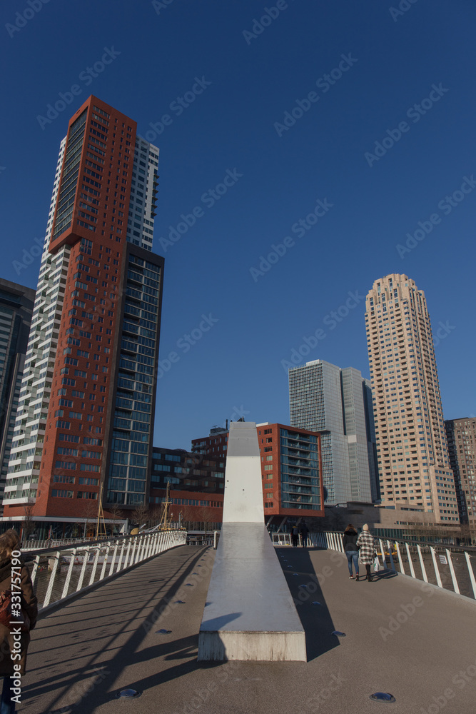 Naklejka premium Rotterdam netherlands cityscape