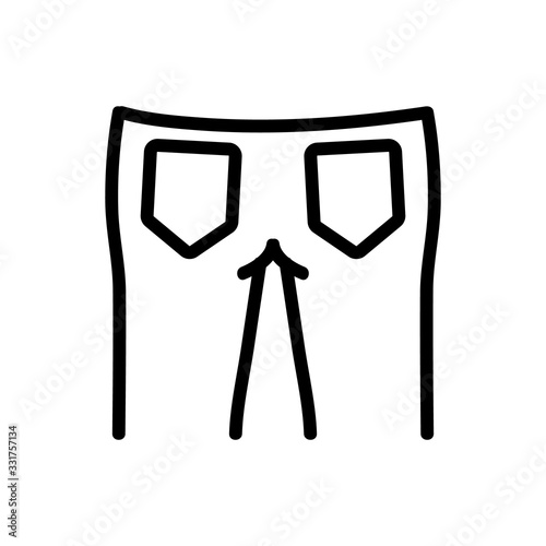 denim pants icon vector. denim pants sign. isolated contour symbol illustration