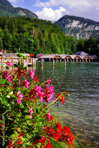 Konigssee Alpine lake, Berchtesgadener Land, Bavaria, Germany photo