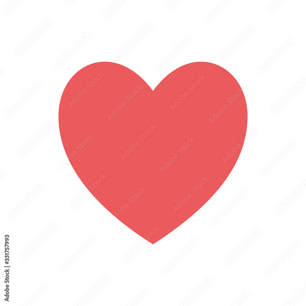 Isolated heart flat style icon vector design