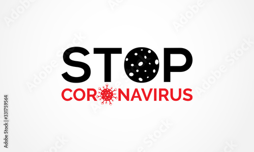 Coronavirus disease (COVID-19) Typography Design. 2019-nCov / Novel Coronavirus Logo Typography Vector Template.