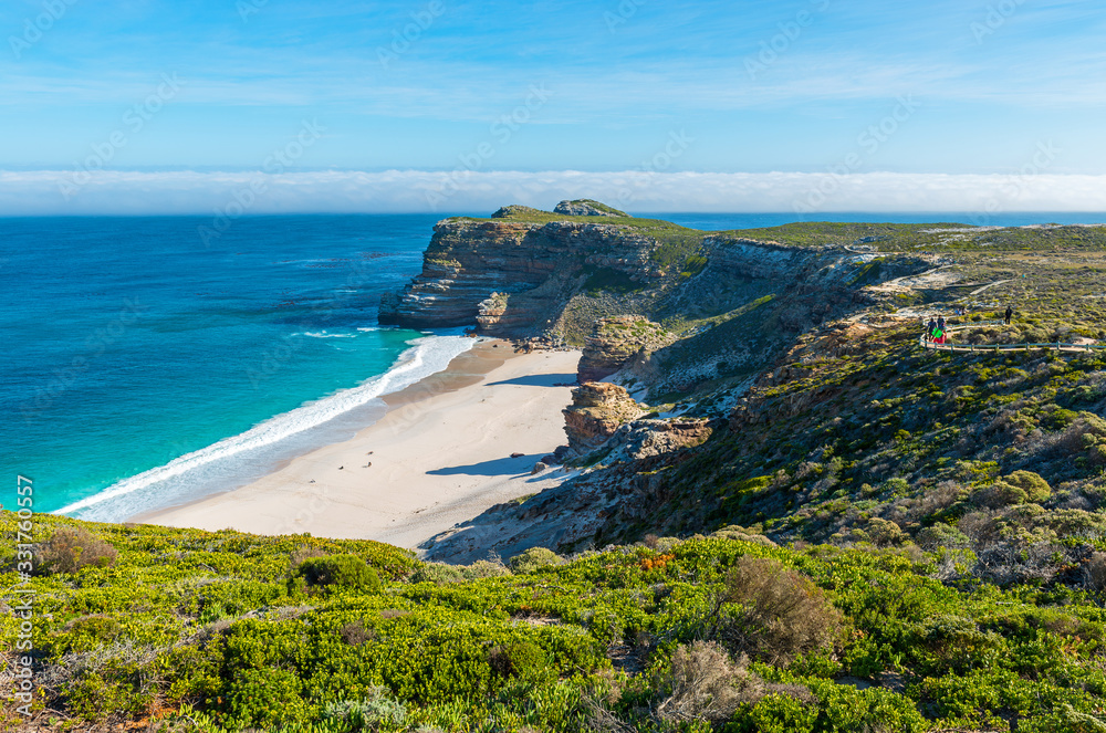 The tropical Diaz beach, also known as Cape of Good Hope beach with  beautiful turquoise waters near Cape Town, South Africa. Stock Photo |  Adobe Stock