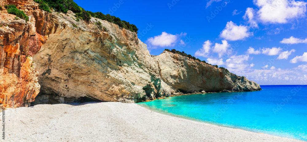 One of the most beautiful beaches of Greece- Porto Katsiki in Lefkada. Ionian islands