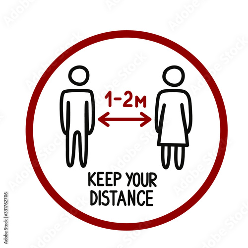 Keep your distance. Quarantine. Coronavirus. COVID-19. Vector illustration