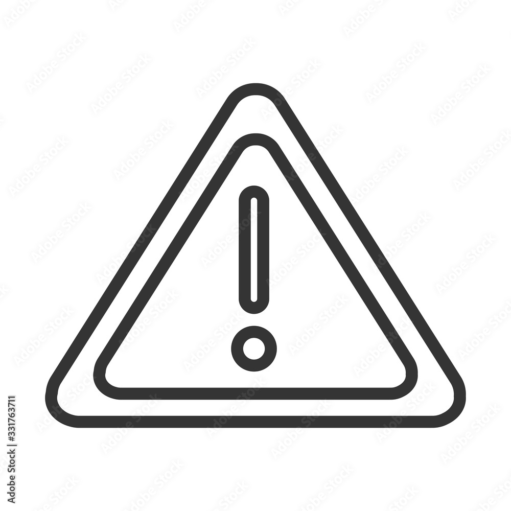 virus covid 19 pandemic warning sign line style icon virus covid 19 pandemic warning sign line style icon