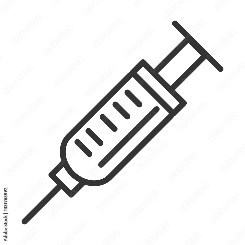virus covid 19 pandemic vaccination syringe medicine line style icon