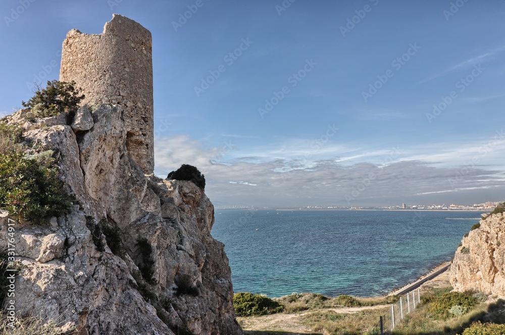 Prezzemolo tower, Cagliari, Sardinia, Italy