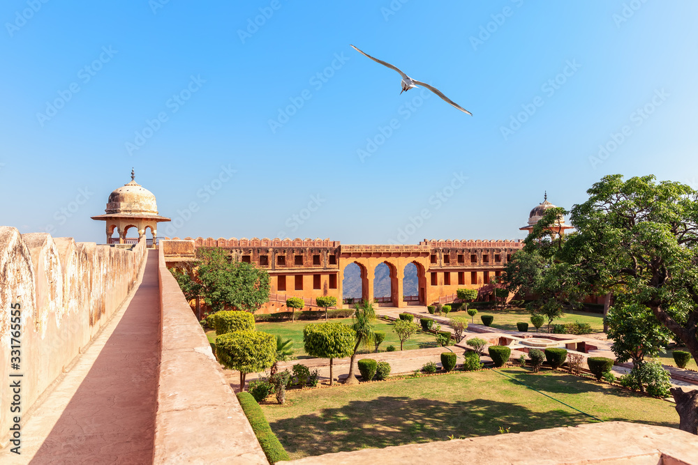 Beautiful Jaigarh Fort courtyard, Jaipur, Rajasthan, India