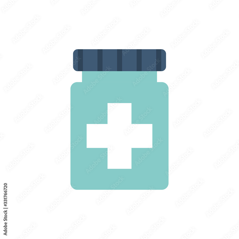 Isolated cross inside jar flat style icon vector design Isolated cross inside jar flat style icon vector design