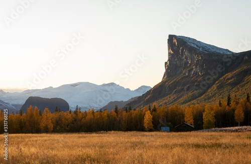 landscape in the mountains in lapland photo