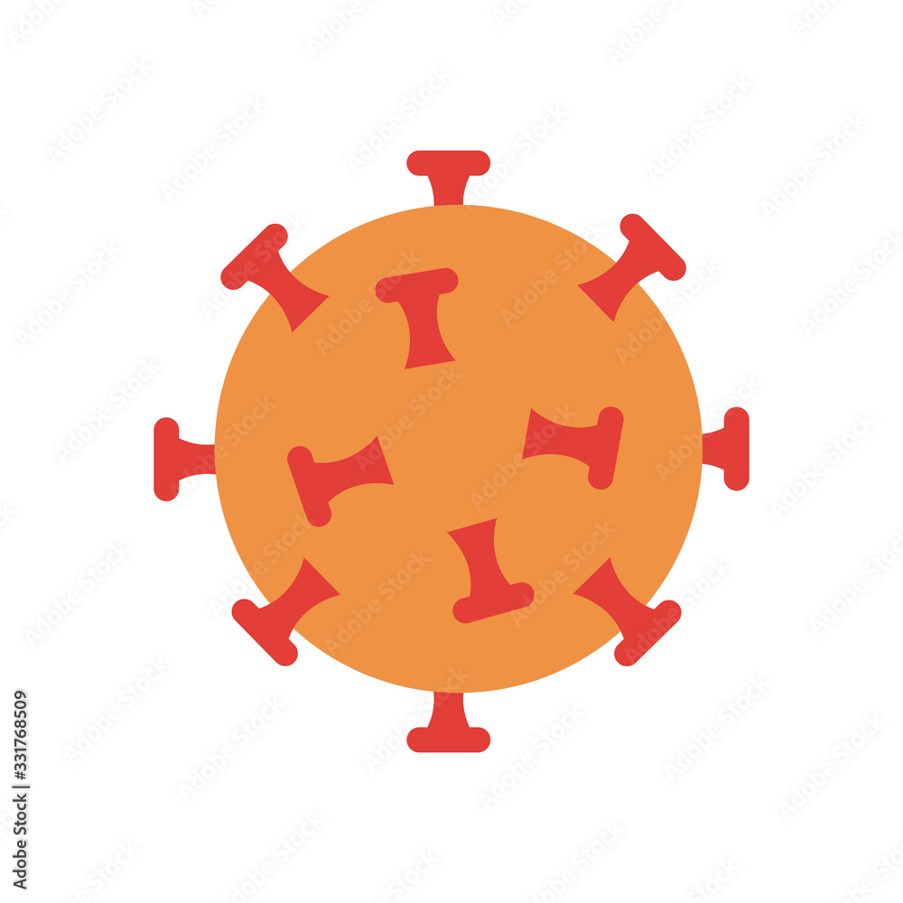 Fototapeta premium Coronavirus disease 2019 COVID-19 symbol icon, flat style