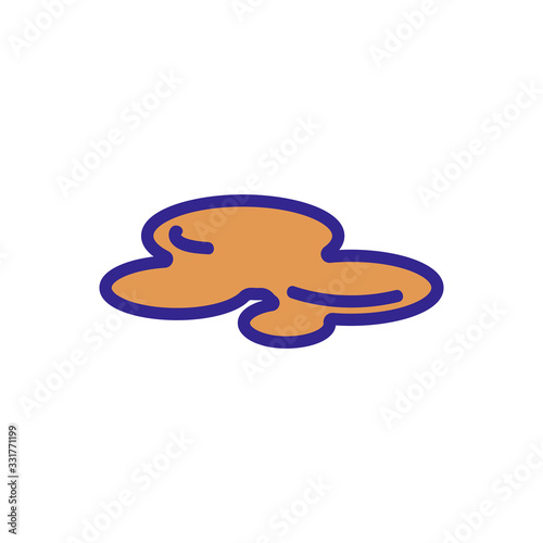 shit flowed icon vector. shit flowed sign. color isolated symbol illustration