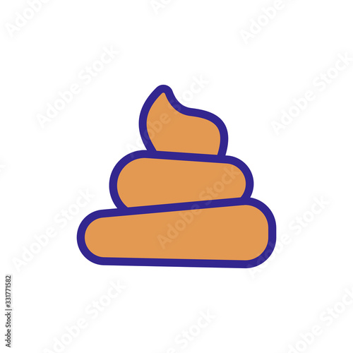 shit pyramid icon vector. shit pyramid sign. color isolated symbol illustration