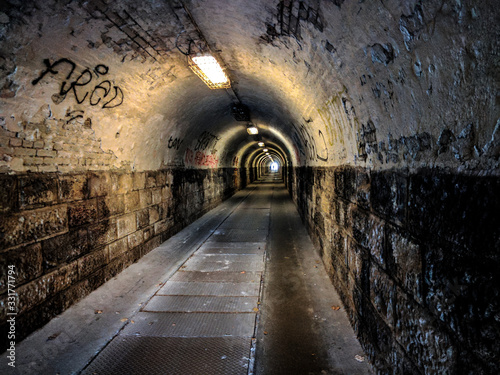 A creepy charming tunnel in Budapest