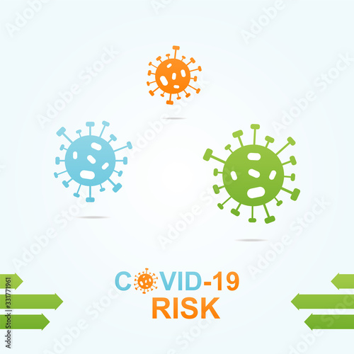 Coronavirus abstract icon. Medical Genetics Bacteriological Microorganism covid-19.