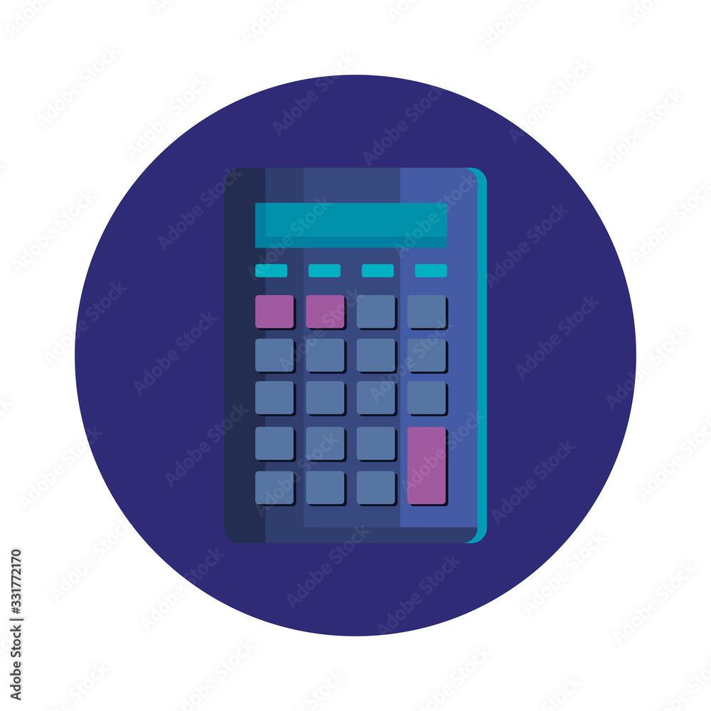 calculator math in frame circular isolated icon vector illustration design calculator math in frame circular isolated icon vector illustration design