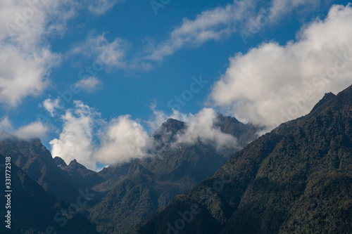 Fototapeta Naklejka Na Ścianę i Meble -  A view of Machu Pichu mountains