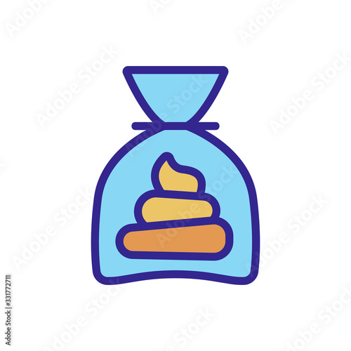 shit in the package icon vector. shit in the package sign. color isolated symbol illustration