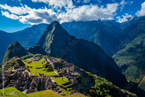 A view of Machu Pichu ruins, Peru photo