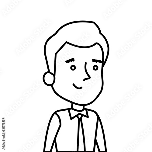 businessman elegant avatar character icon vector illustration design © Gstudio